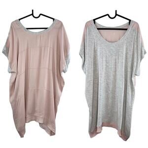 Dolan by Anthropologie Split Fabric Relaxed Fit Colorblock Lagenlook Tunic Small